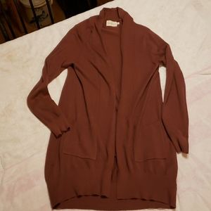 Long Mauve Soft Cardigan